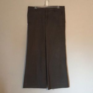Grey wide-leg trouser.